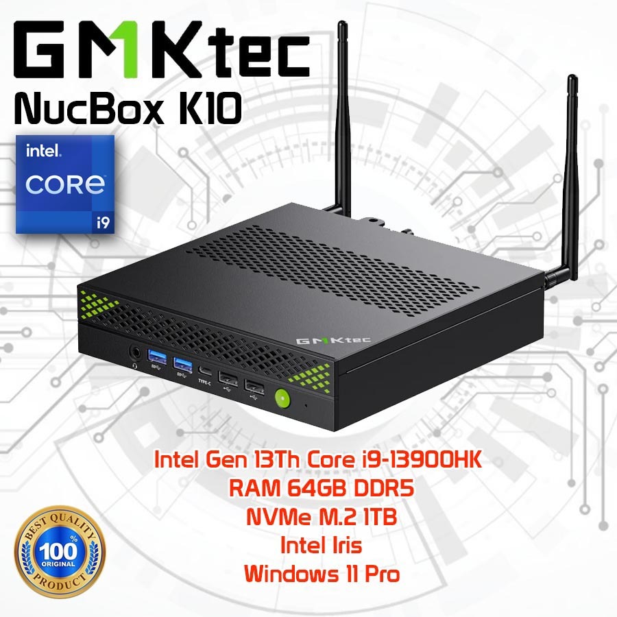 Jual GMKtec Mini PC Workstation NucBox K10 Intel i9 12900HK RAM 64GB ...