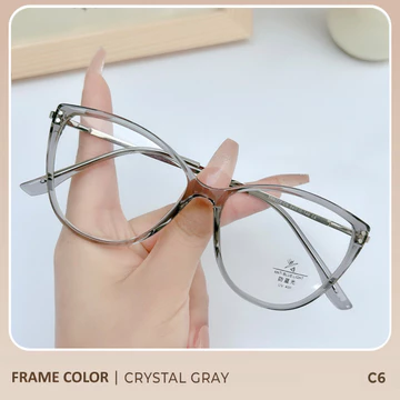 Eggry Eyewear Kacamata Photocromic Minus Lensa Anti Radiasi Anti Blueray Model Cat Eye Fashion