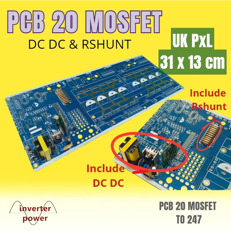 Jual PCB16-20 fet frequency pure sine wave inverter pcb 12V24V36V48V60V ...