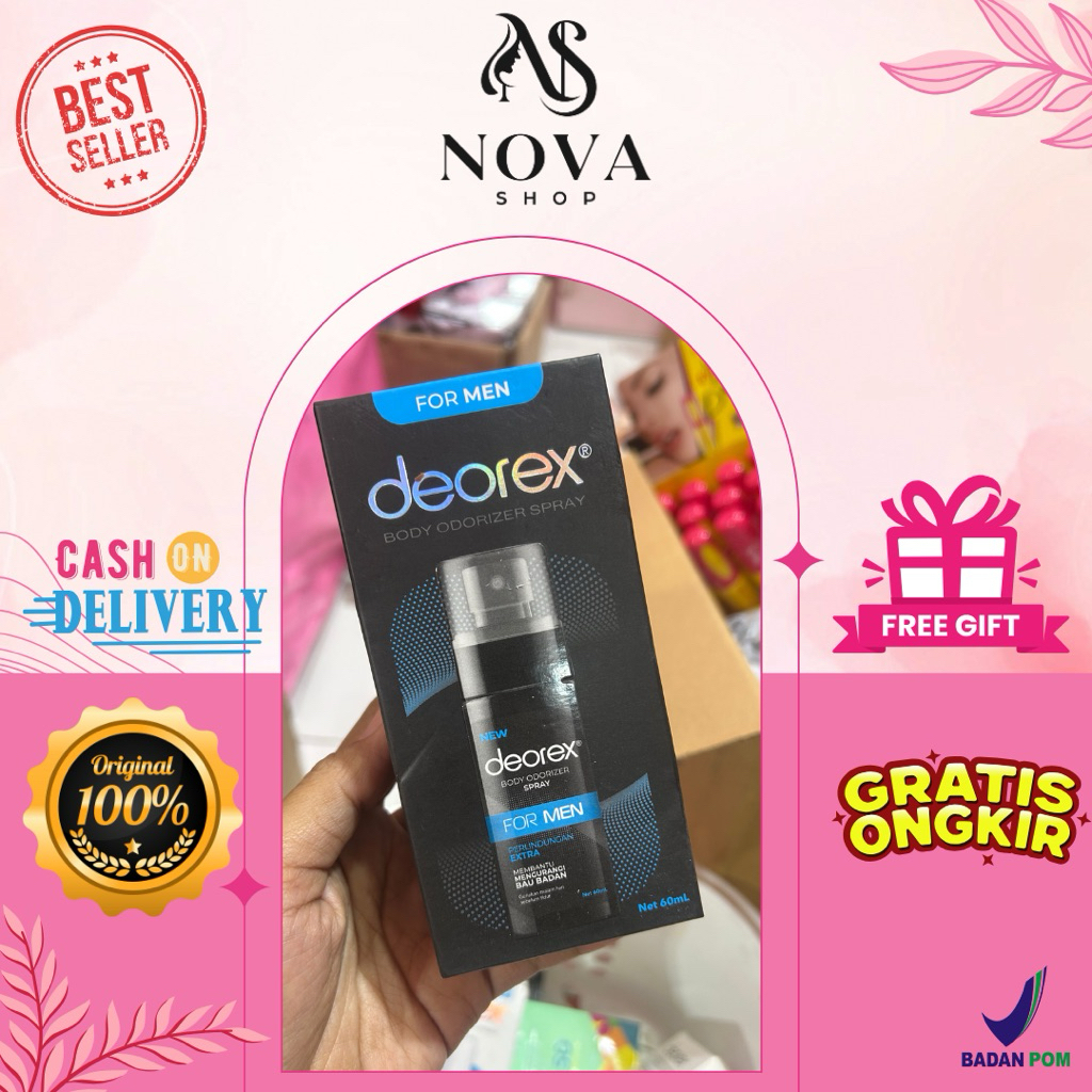 Jual DEOREX BODY ODORIZER SPRAY FOR MEN 60 ML | Shopee Indonesia