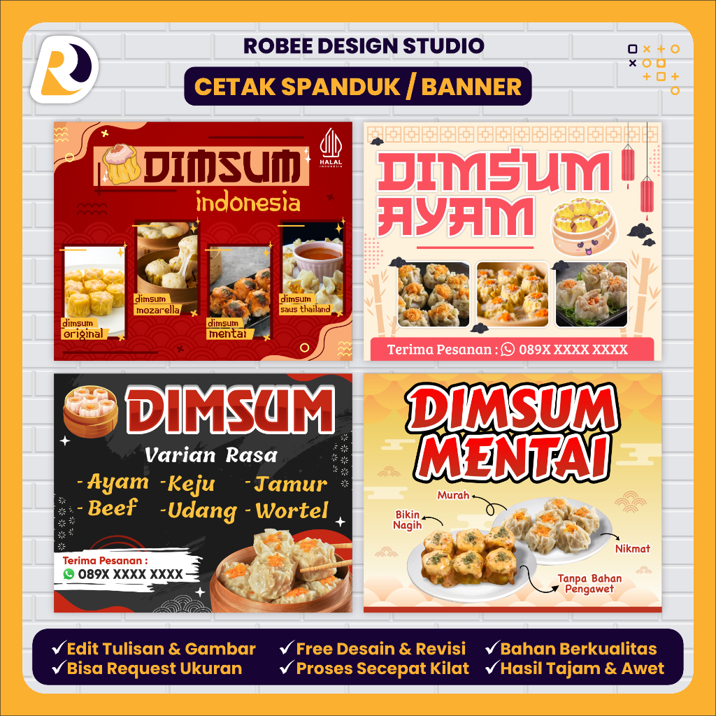 Jual Spanduk Banner Dimsum Ayam Mentai | Shopee Indonesia