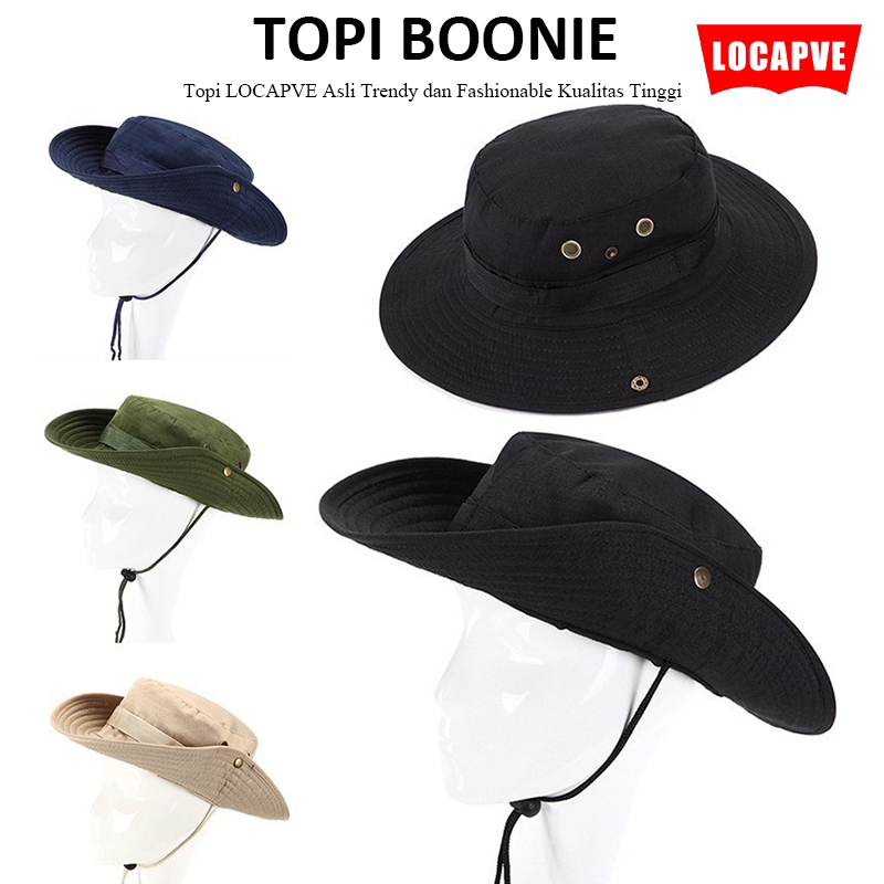 Jual LOCAPVE Topi Rimba Bucket outdoor Anti UV Waterproof topi boonie ...