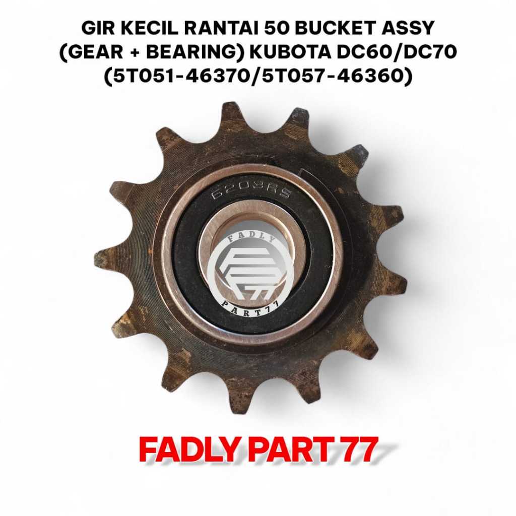 Jual GIR KECIL RANTAI 50 BUCKET ASSY (GEAR+BEARING)KUBOTA DC60/DC70 ...