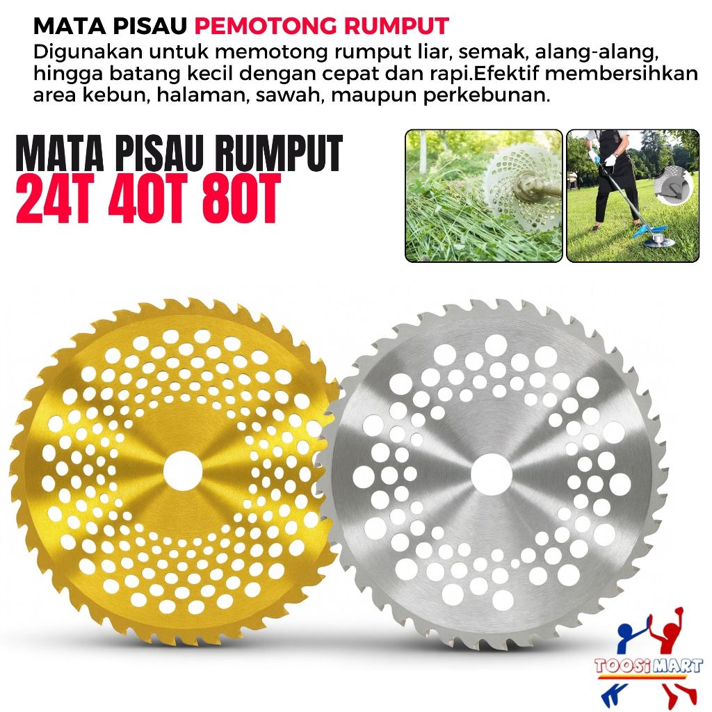 Jual Pisau Rumput Bulat 24T 40T 80T Mata Pisau Potong Rumput Tajam Awet ...