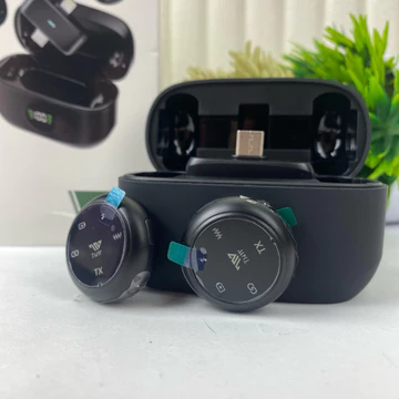 Mic Konten Tnw A37 Wireless Clip On Plug Play With Charging Case