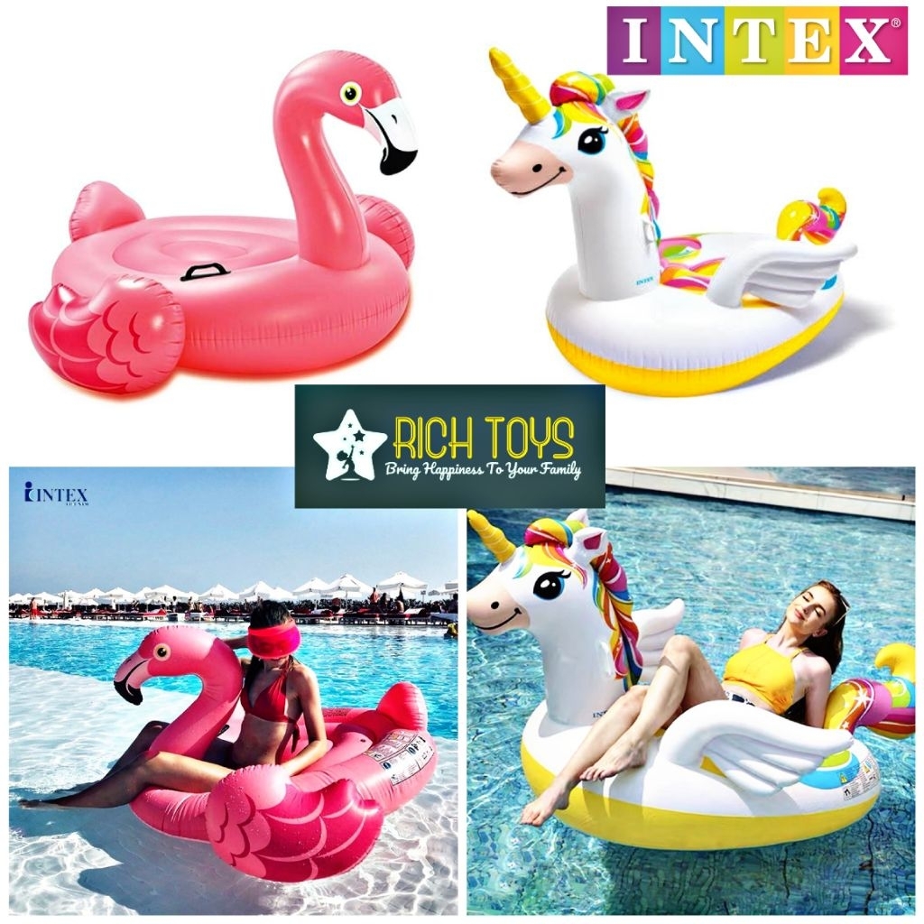 Jual Intex Floaties Ride On Flamingo Unicorn Ban Pelampung Renang Duduk ...