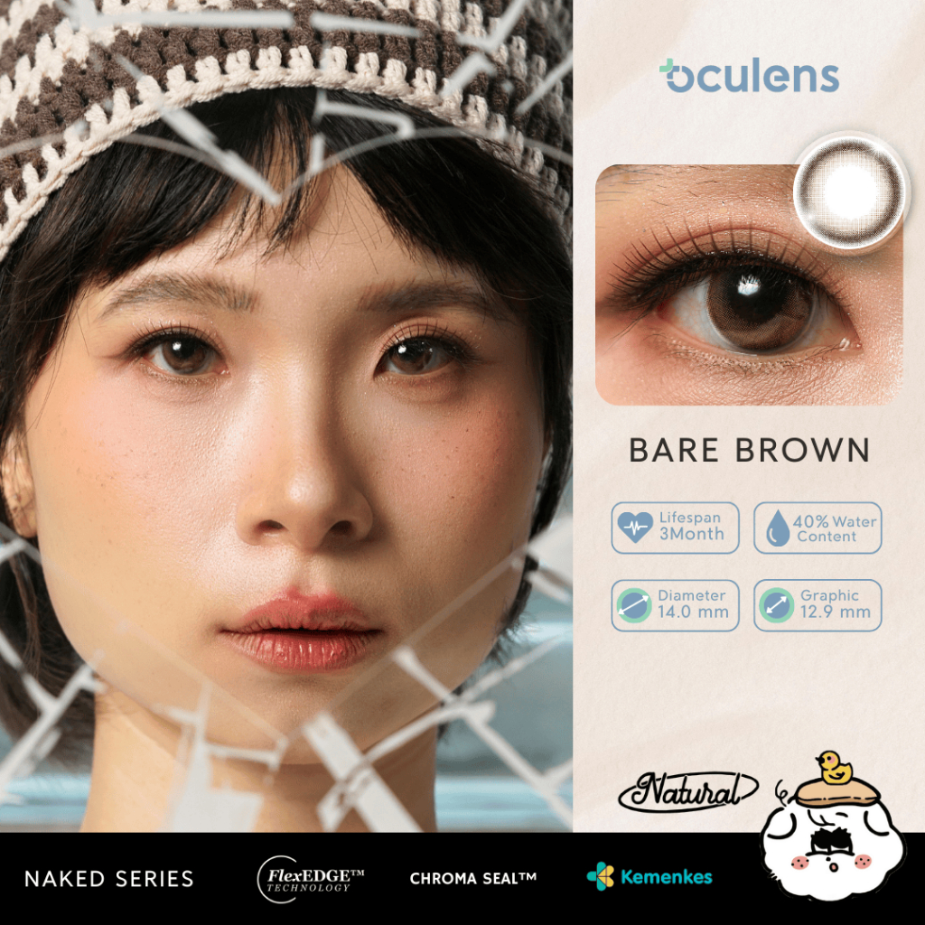 Jual OCULENS Softlens NAKED - Bare Brown (1 PCS / SETENGAH PASANG ...