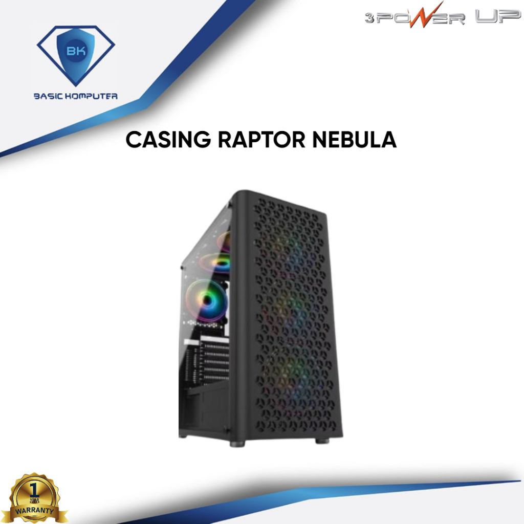 Jual Casing Gaming RAPTOR NEBULA - include 3 FAN RGB | Shopee Indonesia