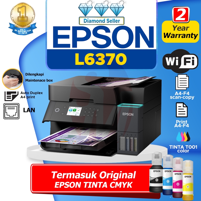 Jual Epson L6370 Printer A4 Ink Tank Print Scan Copy Duplex Wifi ADF ...