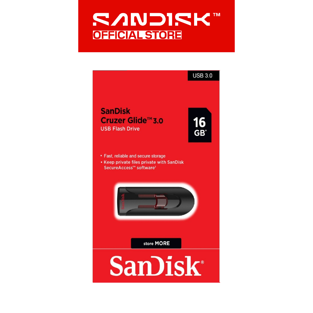 SANDISK CZ600 Cruzer Glide 16GB USB 3.0 - Flashdisk (3)