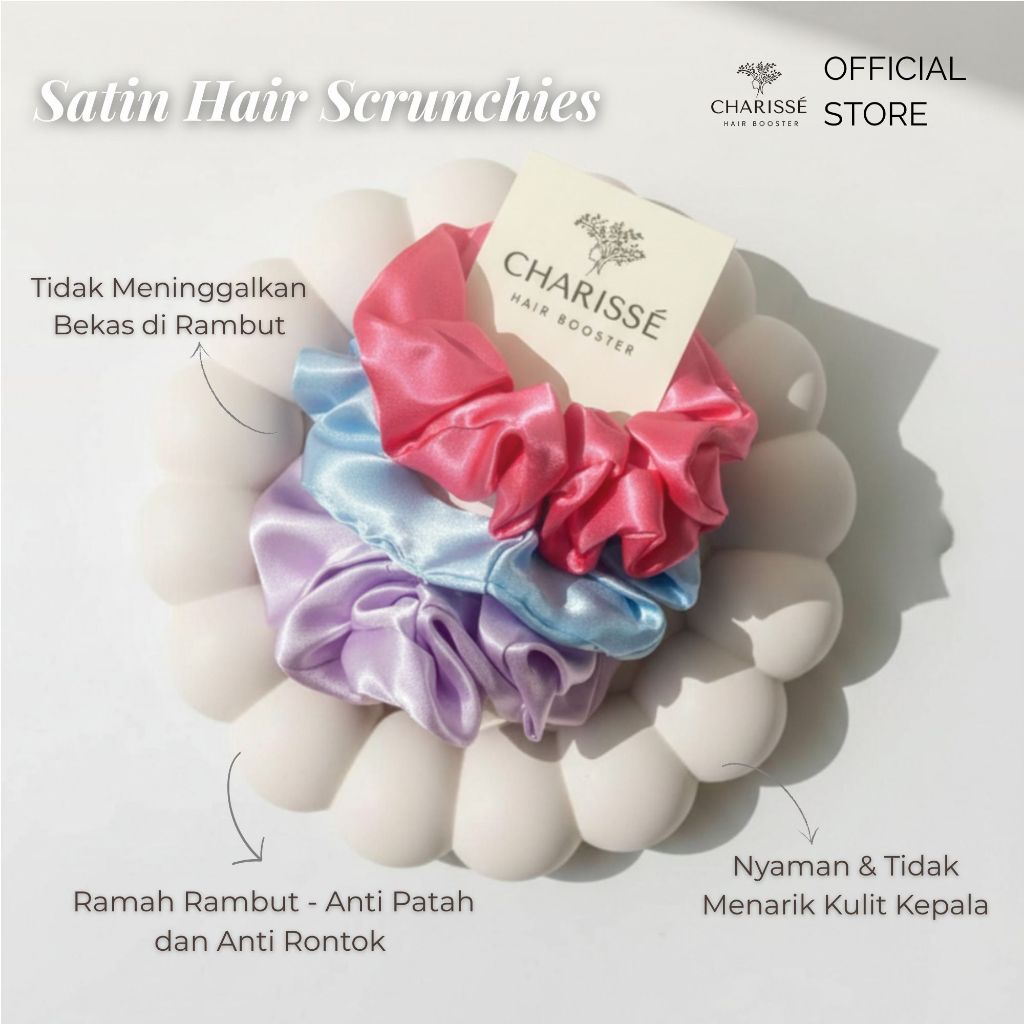 Jual Satin Hair Scrunchie - Pengikat Rambut satin | Shopee Indonesia