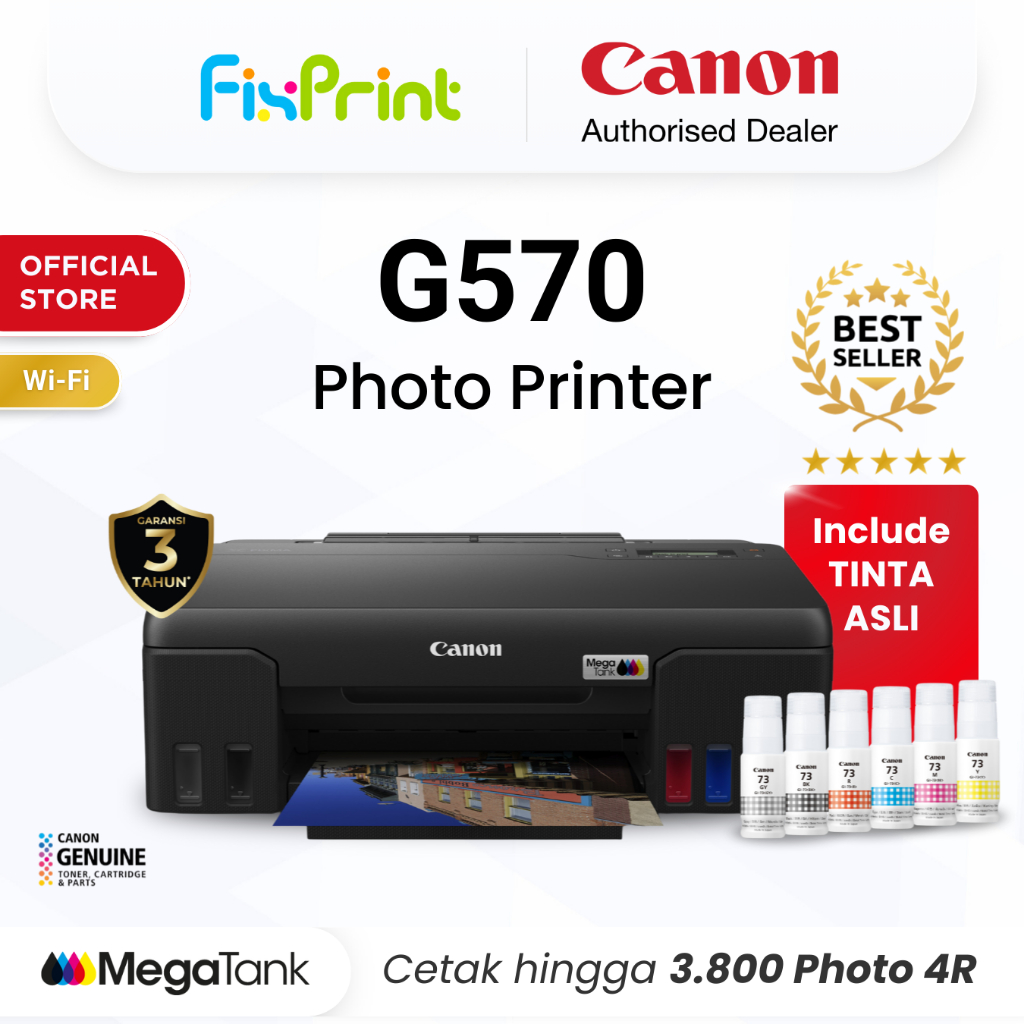 Jual Printer Canon G570 - Ink Tank Cetak Photo 3800 Halaman 4R - 6 ...