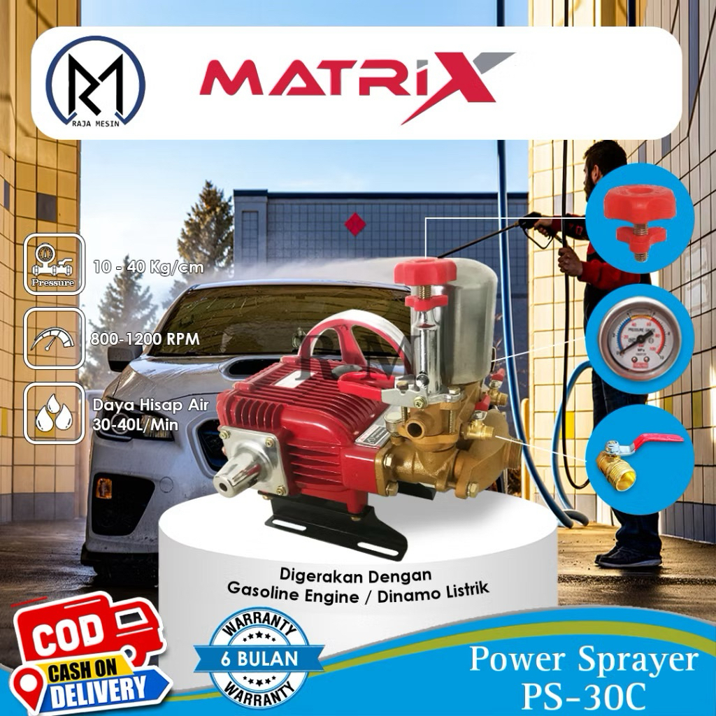Power Sprayer Matrix PS30c Cuci Mobil Motor Matrix PS30A PS22 PS50 Mesin Semprot Cuci Mobil
