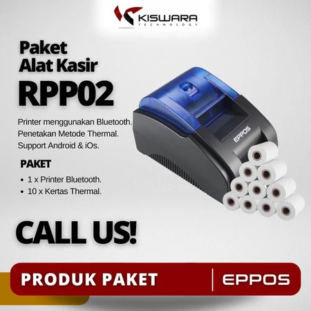 Jual Paket Printer Bluetooth RPP02 Dekstop + Kertas 10 Roll (Nyambung ...