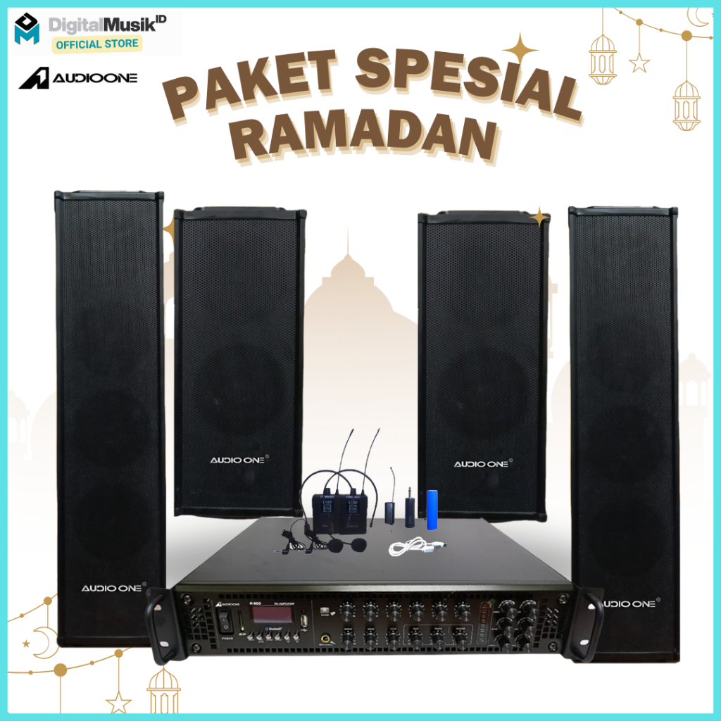 Jual AUDIO ONE Paket Audio Ramadan Masjid Lengkap Amplifier R600 ...