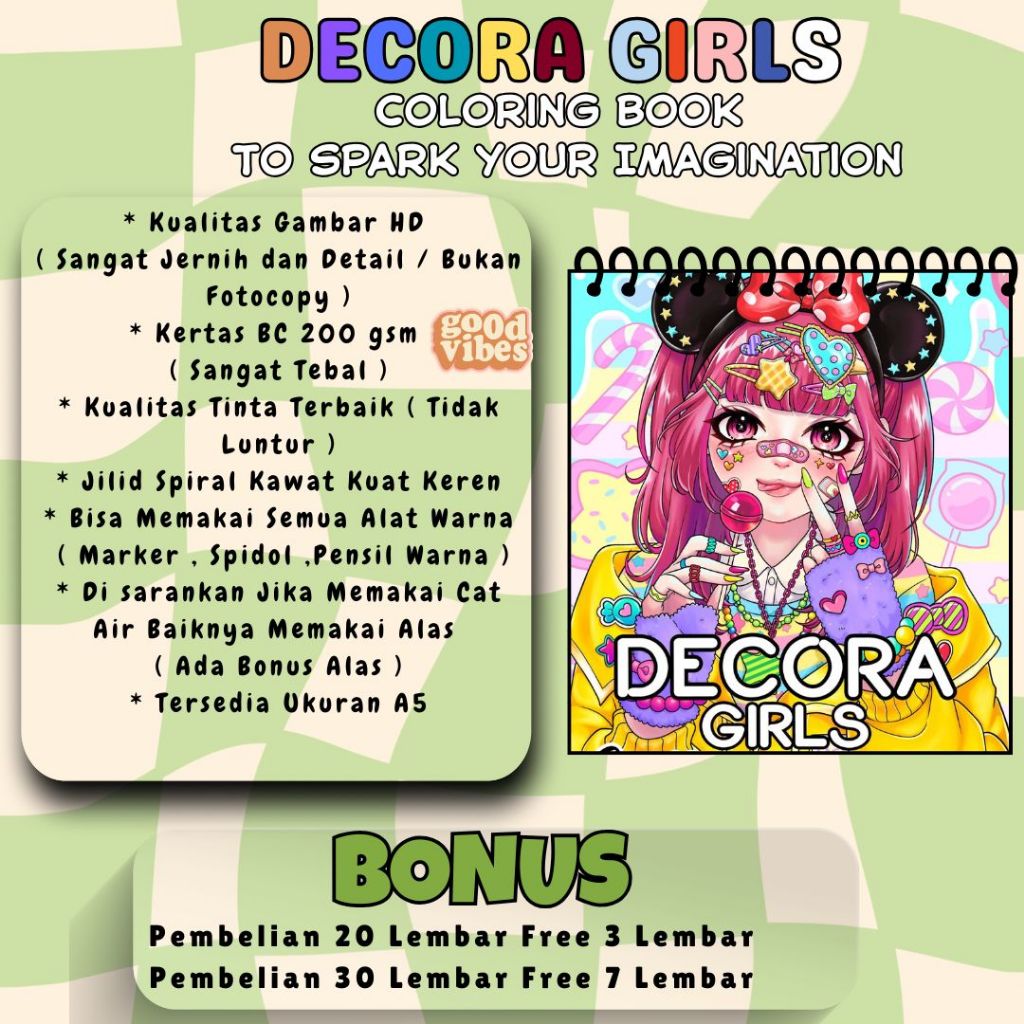 Jual Buku Aktivitas Mewarnai Coloring Book DECORA GIRLS Anak Dan Dewasa ...