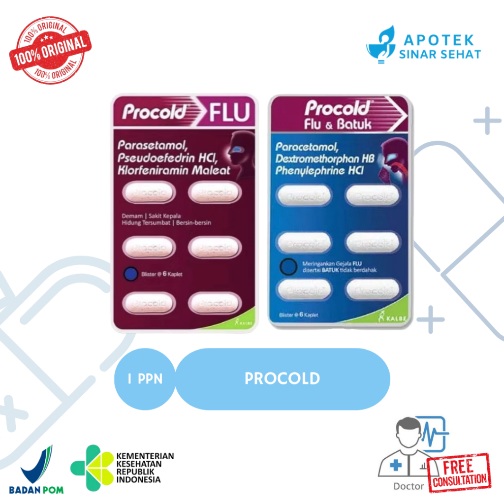 Jual Procold Flu & Batuk untuk Meredakan Hidung Tersumbat dan Radang ...