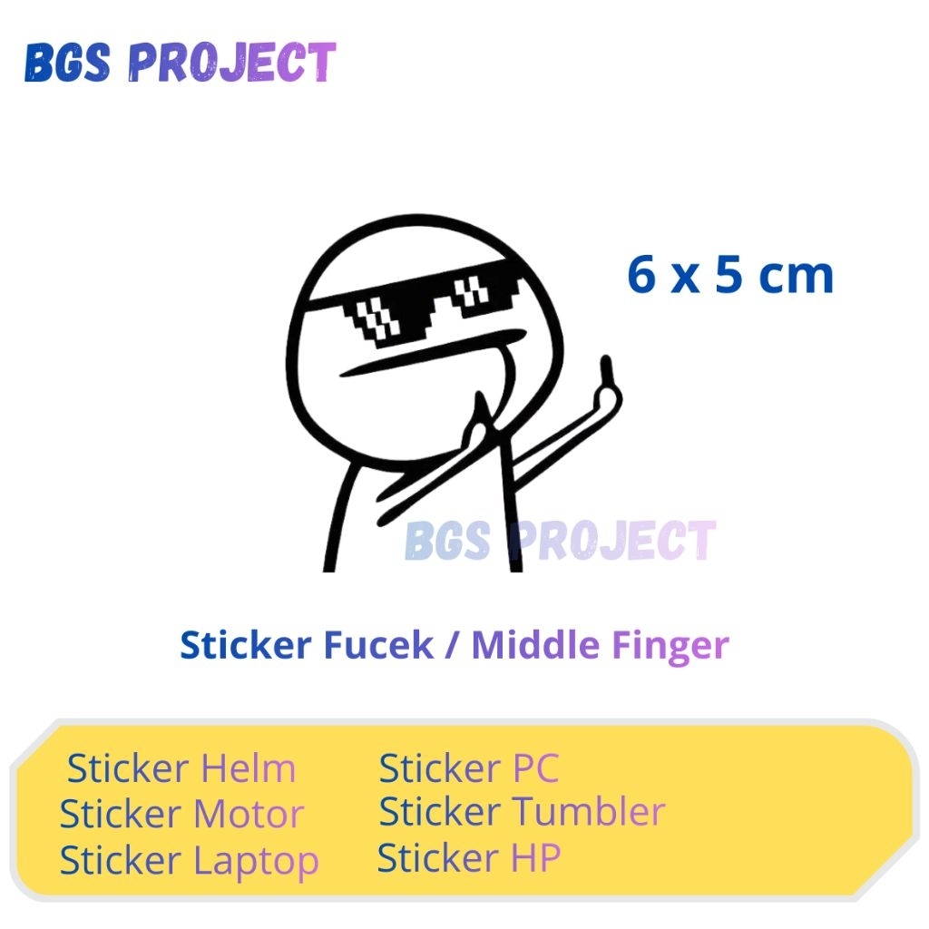 Jual Sticker Fucek Stiker Kartun Fucek Finger Sticker Sarkas Sticker ...