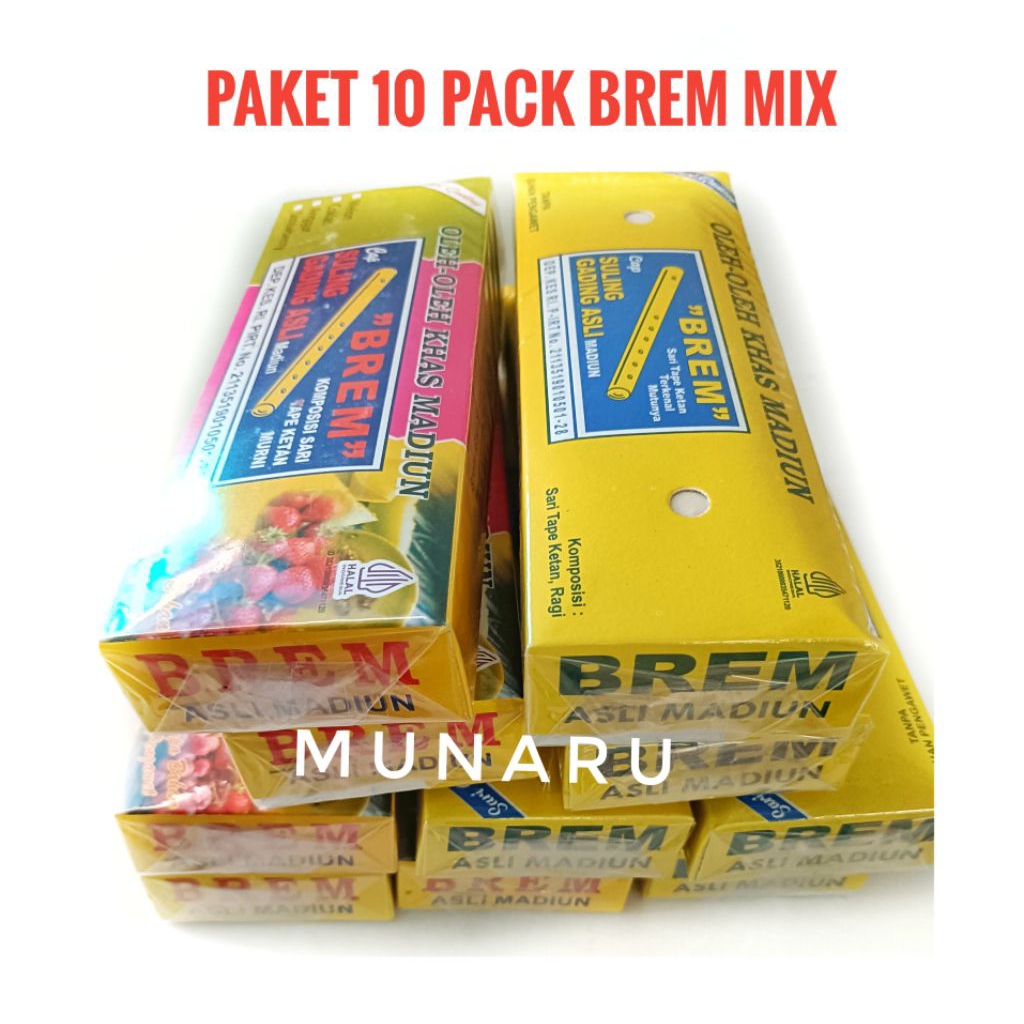 Jual Paket 10 Pack Brem Mix Asli Madiun Suling Gading Original dan ...