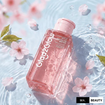 Glad2Glow Cherry Blossom Betaine Micellar Water 300ml Micellar Water Pembersih Wajah 300ml
