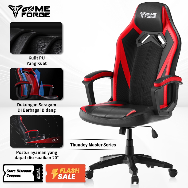 Jual GAMEFORGE Gaming Chair Thunder Master BR | Kursi Gaming,Kursi ...