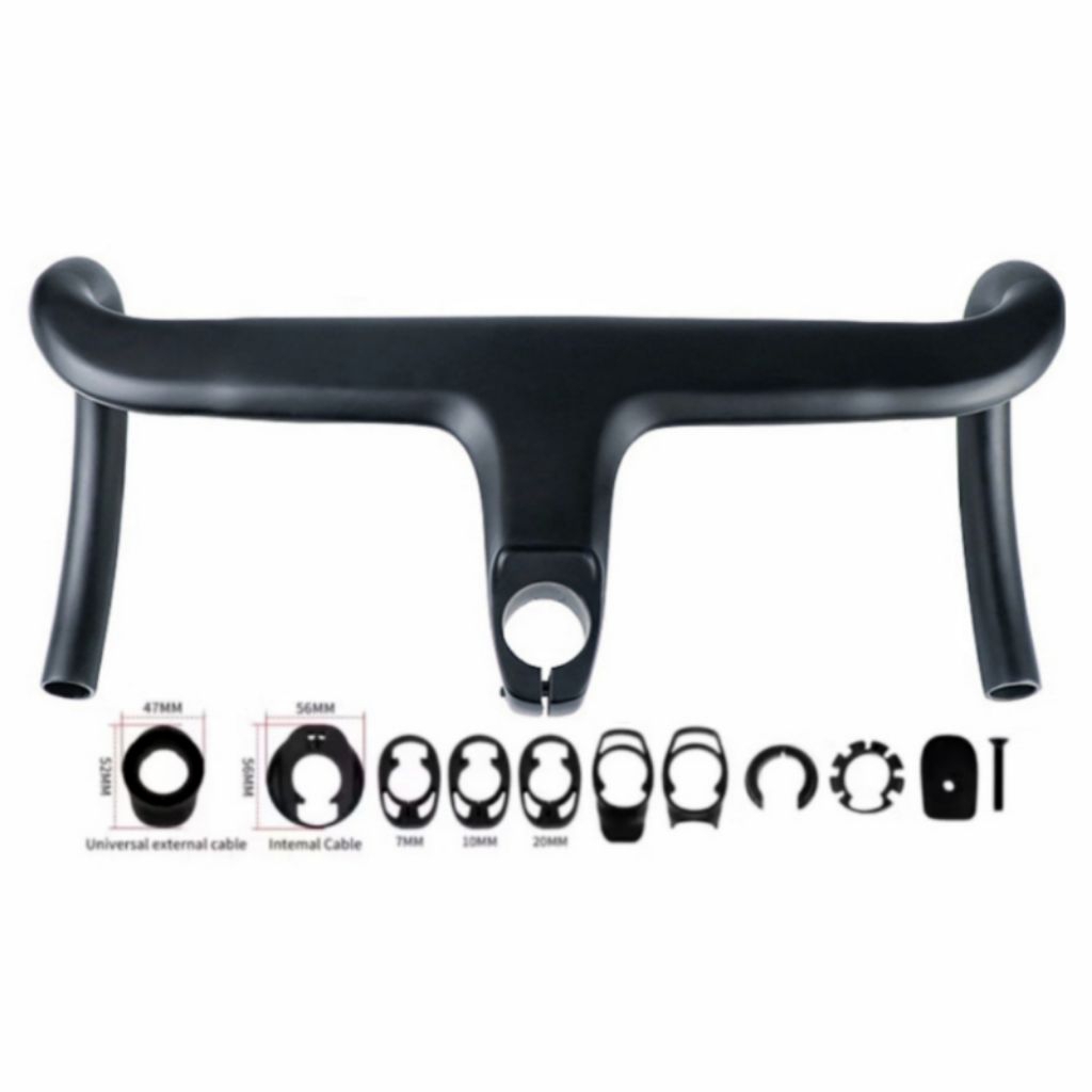 Jual RPANTAHI integrated handlebar carbon internal cable routing clean ...