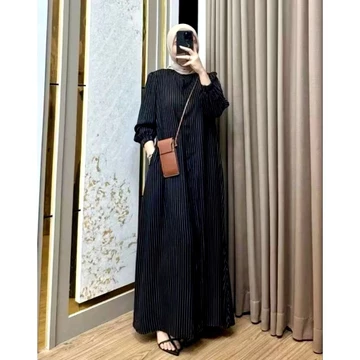 Mayza Dress Rayon Tangan Kerut A Line