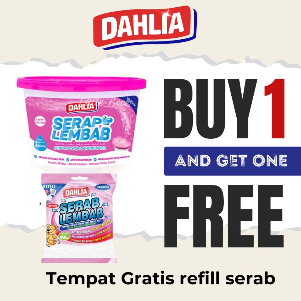 Jual BOGOF DAHLIA Serap Lembab Refillable 250gr kotak | Refill 250 gr ...
