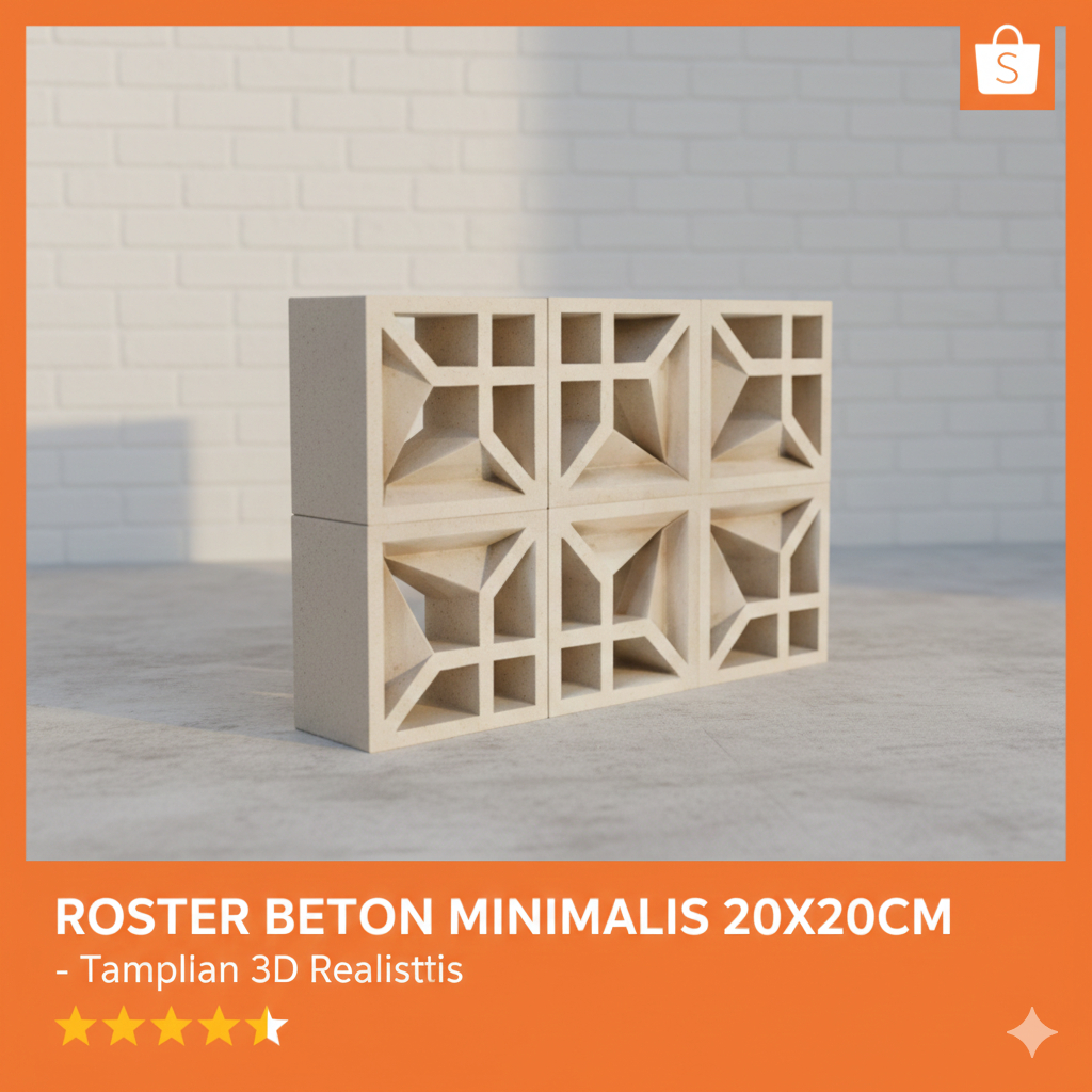Jual Roster Beton Minimalis - Nako, Model Sesuai Gambar Ukuran 20 x 20 ...