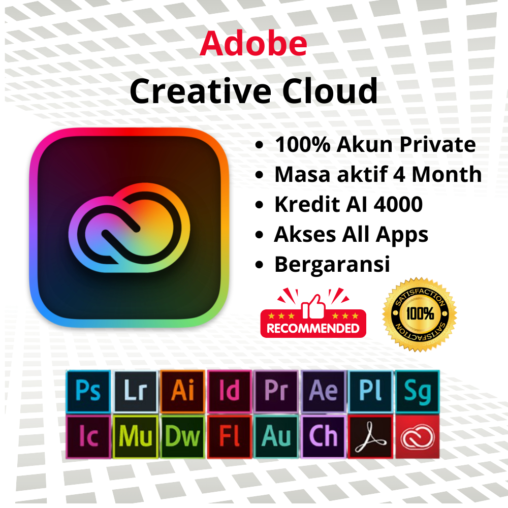 Jual Adobe Creative Cloud All Apps 4 Bulan | Photoshop AI Firefly ...
