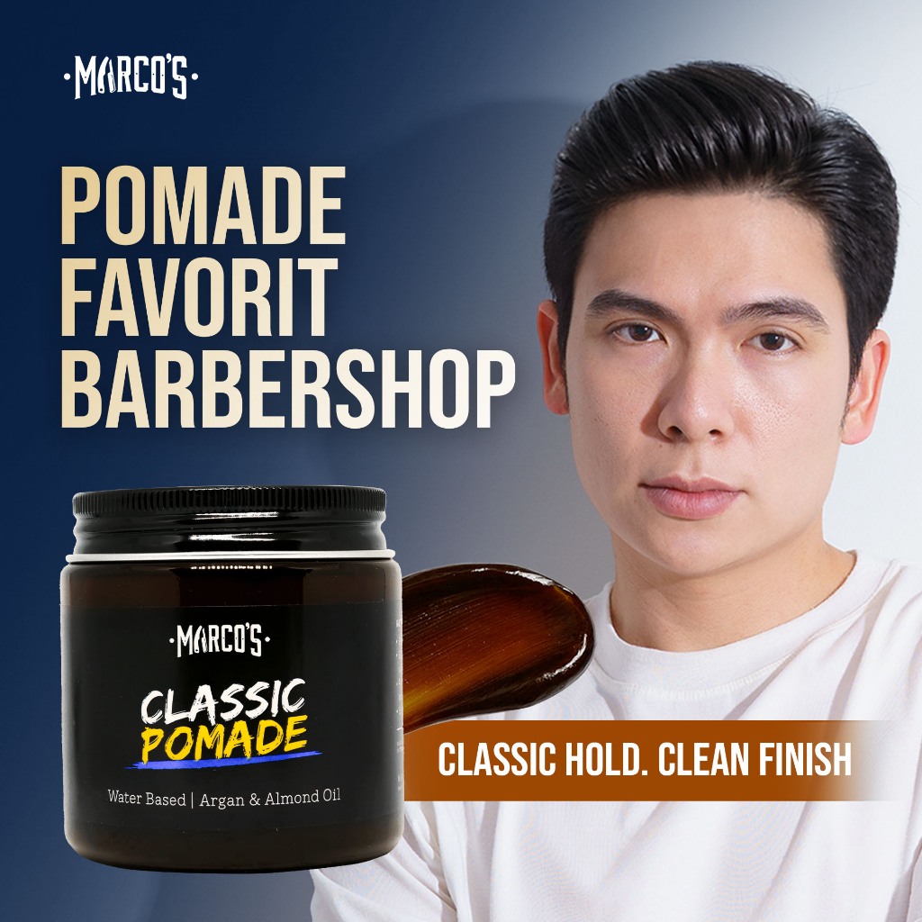 Jual Marcos Water Based Pomade Classic Pomade | Shopee Indonesia