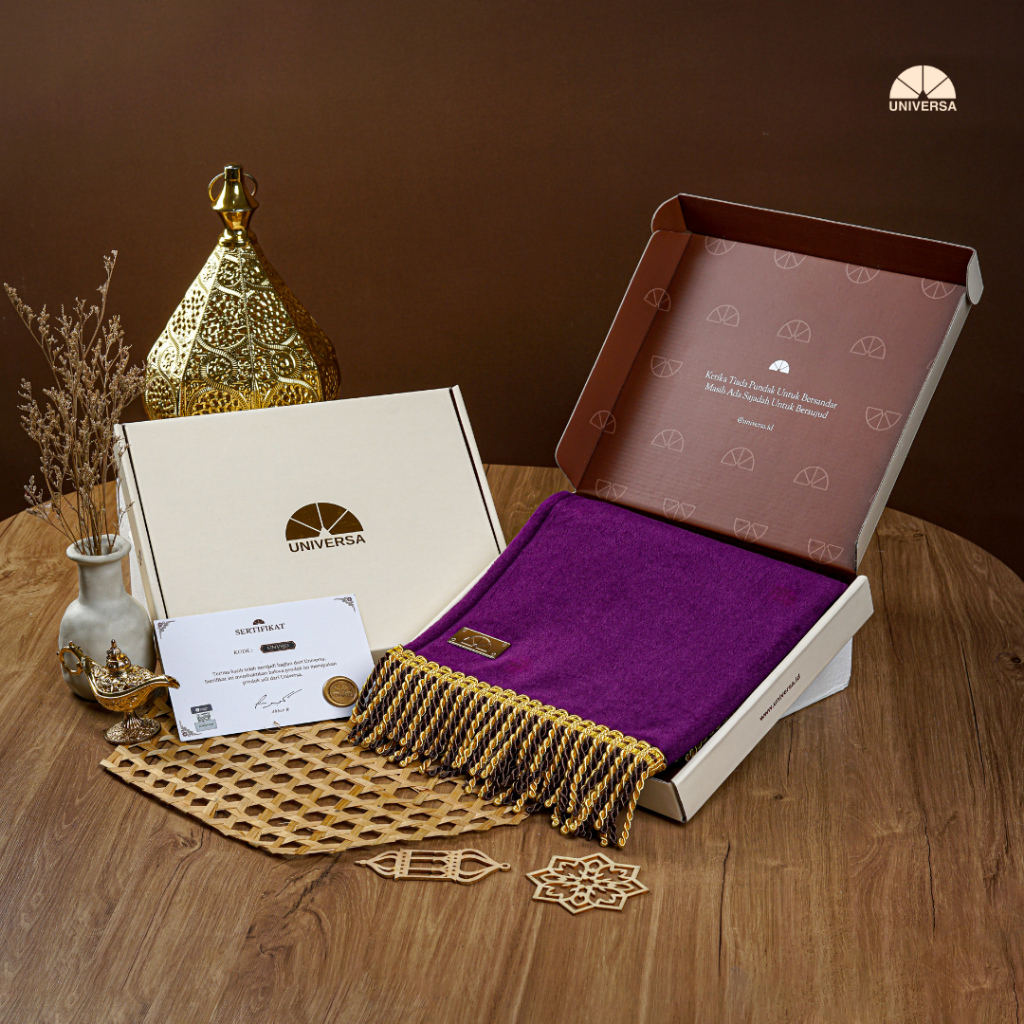 Jual (New Box) Universa Sajadah Kepala UNGU LAVENDER (S) - Sajadah Muka ...