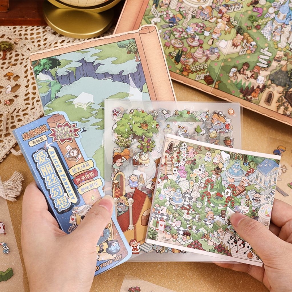 Jual (PQ024) Foldable 3D landscape sticker | Stiker DIY ruangan ...