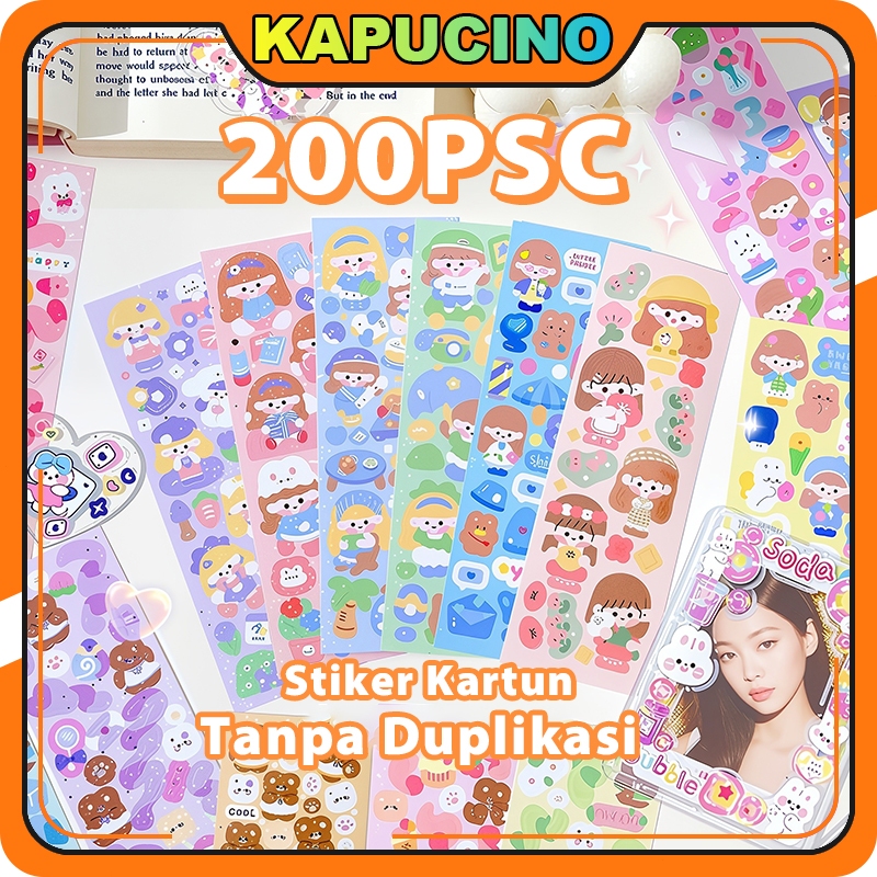 Jual 200/100/Pcs Sstickermomo Berbagai Kartun Shiny Stiker Lembar ...
