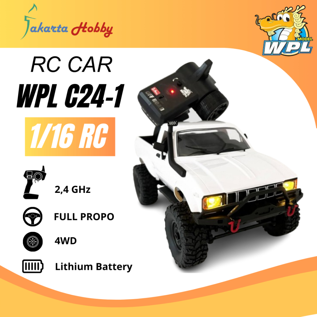 Jual WPL C24-1 C241 C-24-1 RTR RC Truck Car Off-Road 4WD 1/16