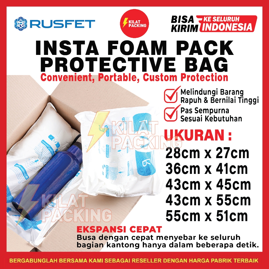 Jual Foam Packaging Expanding Foam Instapack Packaging Foam Bag Untuk ...