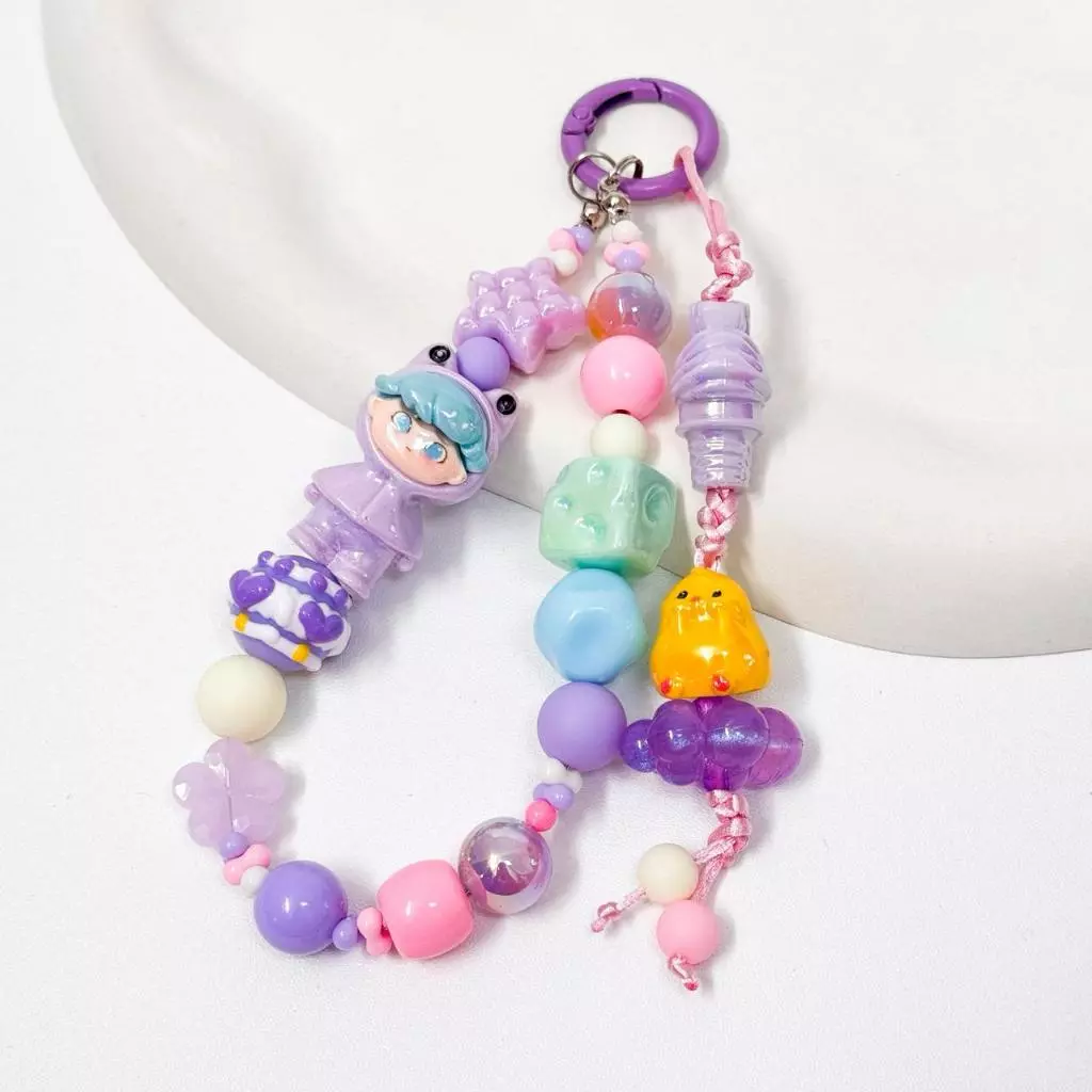 BAG CHARM DIMOO RAINCOAT PURPLE