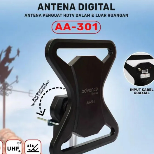 Jual Advance AA-301 Antena Outdoor dan Indoor Digital Analog UHF DVD-T2 ...