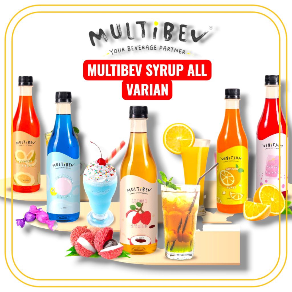 Jual Multibev syrup All Varian 500 ml -Sirup Premium merk Multibev ...