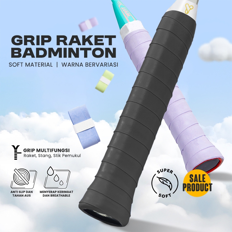 Jual Grip Raket Bulutangkis | Grip Tape Karet Badminton Bulu Tangkis ...