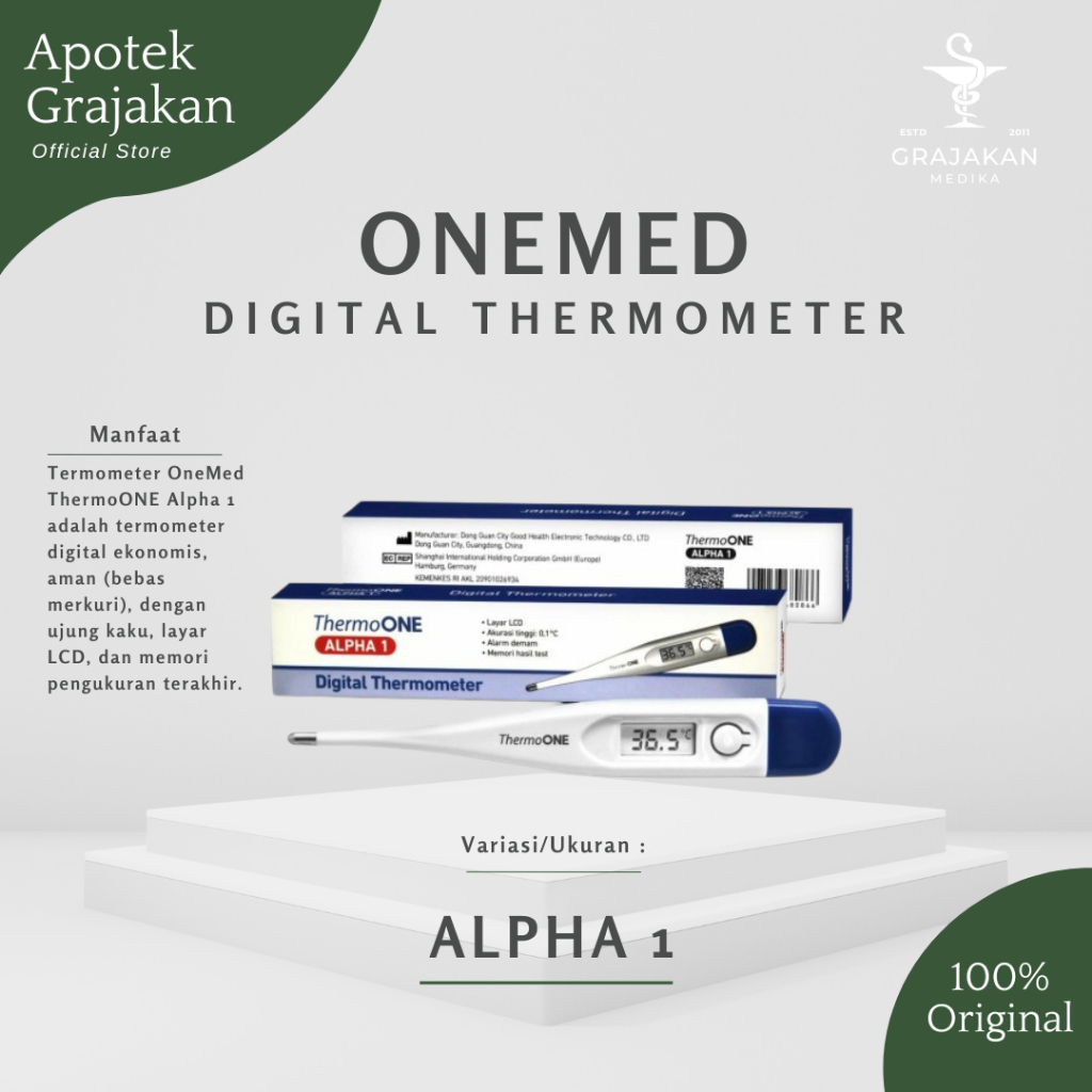 Jual Thermometer Alpha 1 Onemed / Thermometer Ear Onemed | Shopee Indonesia