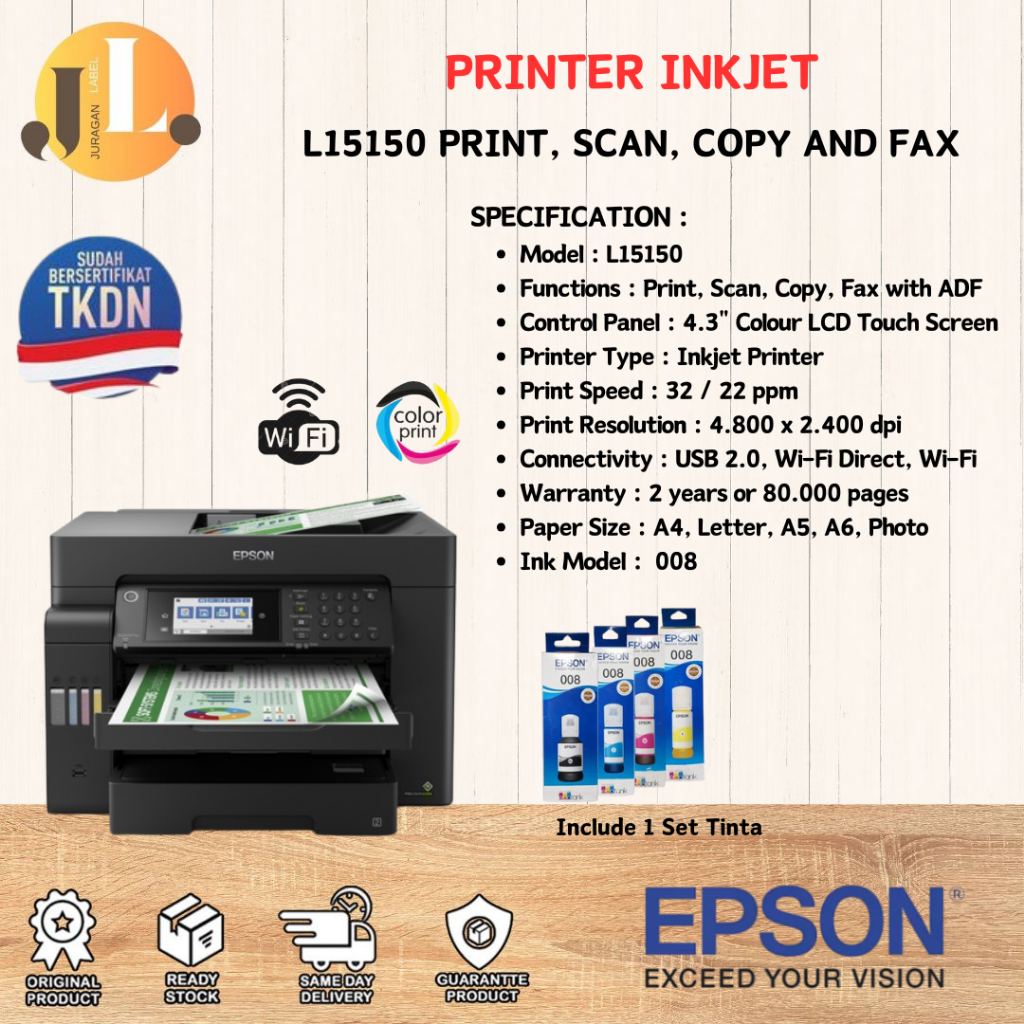 Jual Epson Ecotank L15150 Terlengkap & Harga Terbaru Juli 2026 | Shopee ...