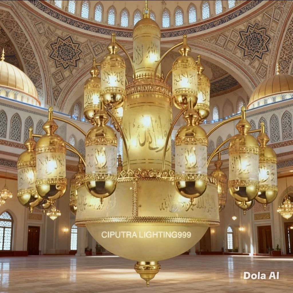 Jual Lampu Gantung Hias Turki Masjid Mushollah Nabawi Lafadz 2 Tingkat ...