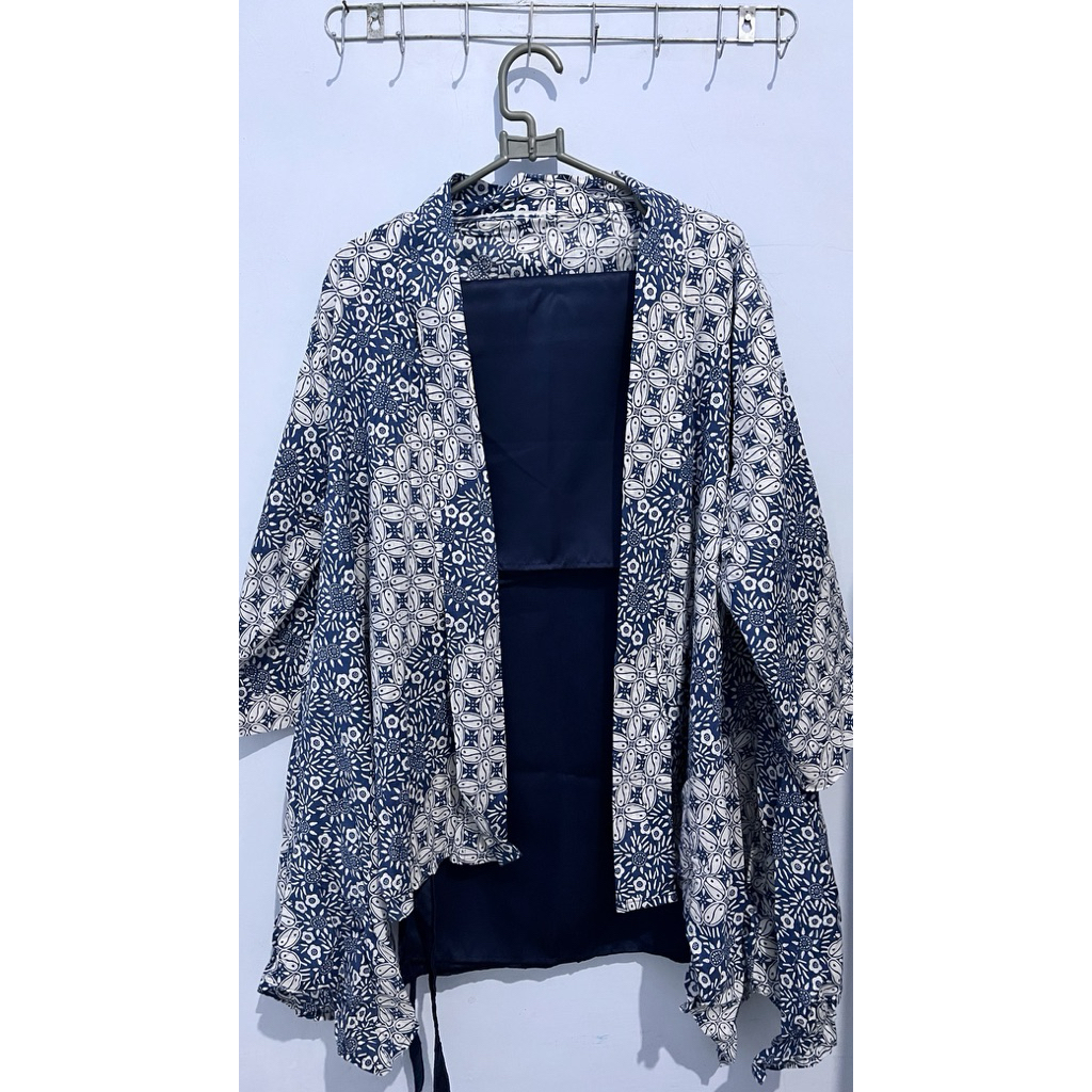 Jual NEW one set batik dan rok lilit - blue navy | Shopee Indonesia