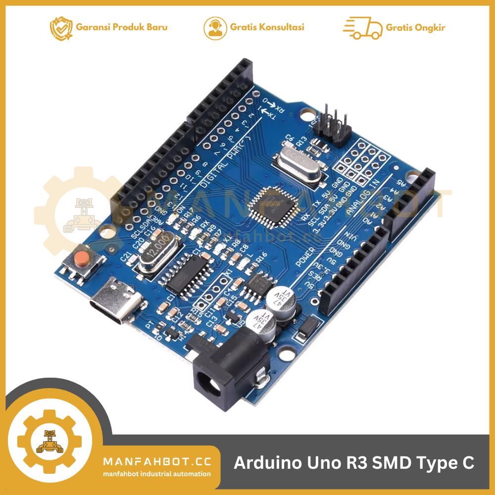 Jual Arduino Uno R3 Type C ATmega328P CH340 Board Development | Shopee ...