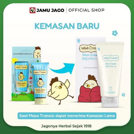 Bebe Roosie Telon Cream dengan tekstur krim praktis