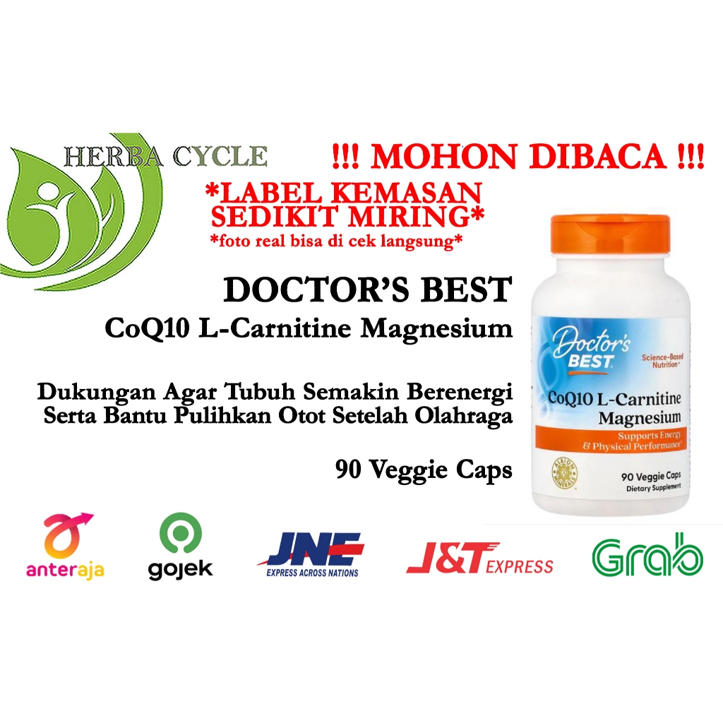 l carnitine doctor's best Jual Doctors Best CoQ10 L Carnitine Magnesium 90 Veggie Caps Suplemen Otot  ORI USA