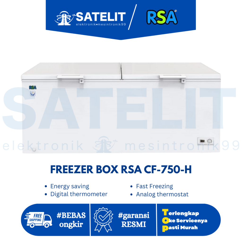 Jual Freezer Box RSA CF-750-H | Kapasitas Extra Besar • Beku Maksimal ...