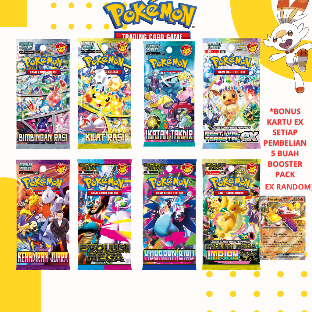 Jual Pokemon TCG Indonesia - Pokemon BOOSTER PACK Bimbingan Rasi Sv7s ...