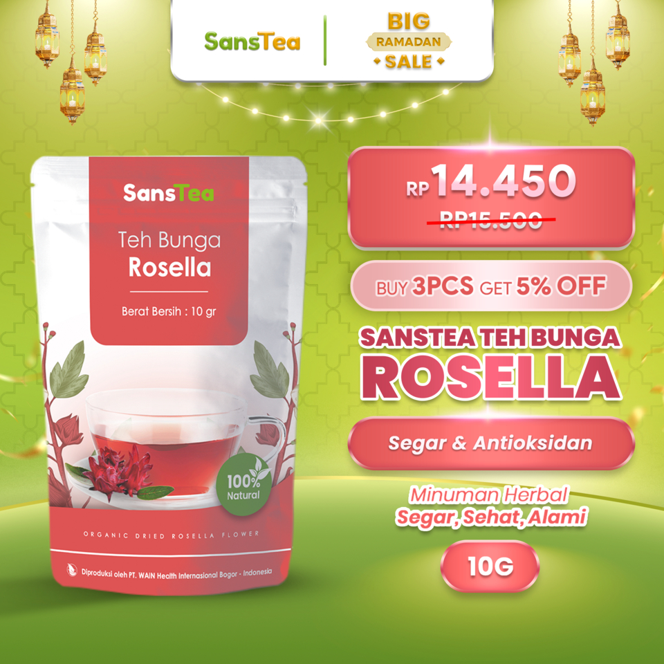 Jual Bunga Rosella Teh Rosela Artisan Minuman Kekinian Pewarna Alami ...